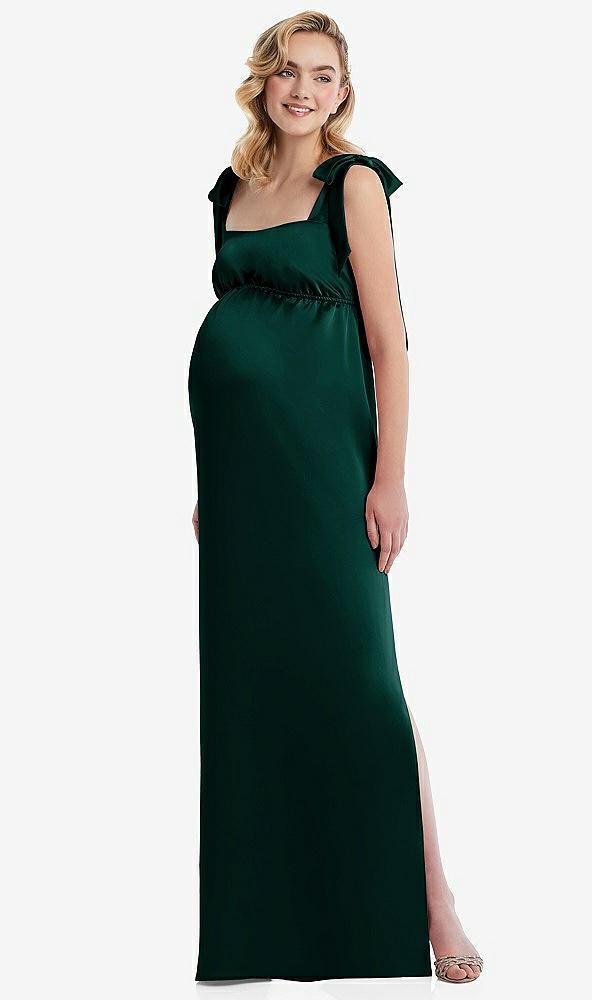 flat tie-shoulder empire waist maternity dress
