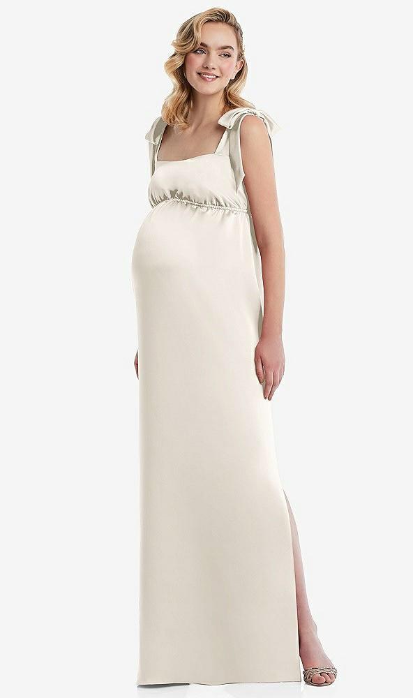 flat tie-shoulder empire waist maternity dress