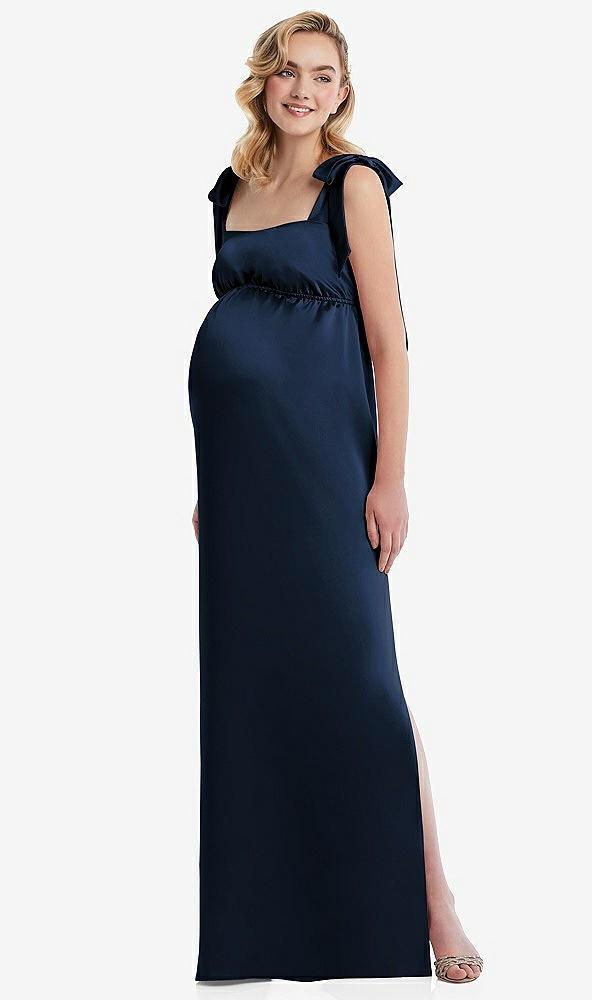 flat tie-shoulder empire waist maternity dress