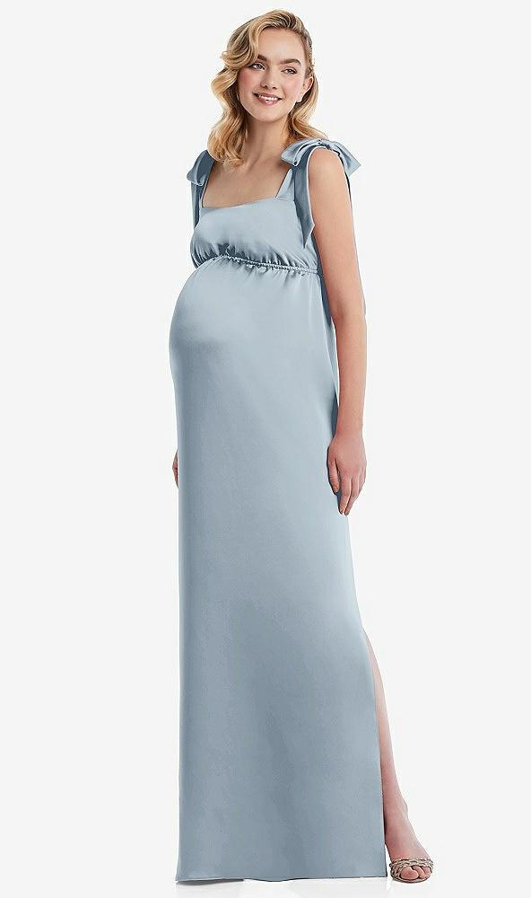 flat tie-shoulder empire waist maternity dress