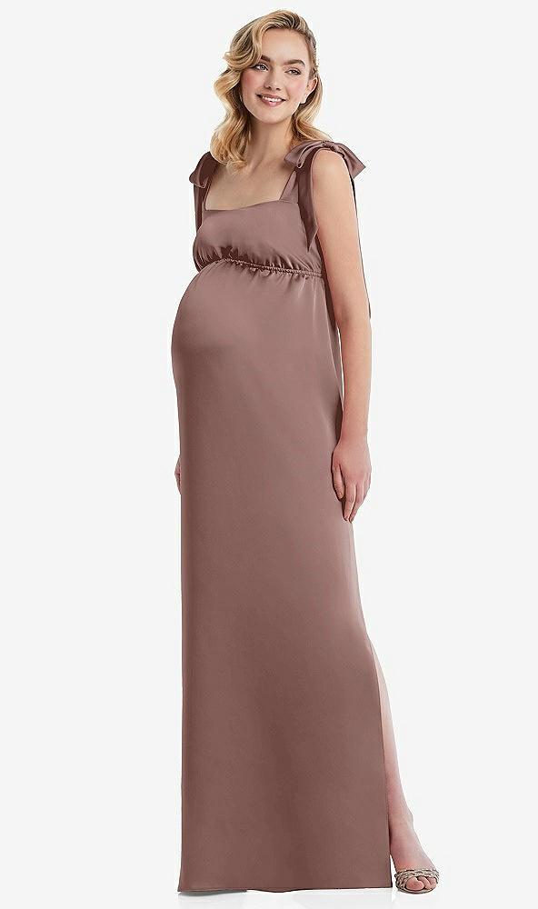 flat tie-shoulder empire waist maternity dress