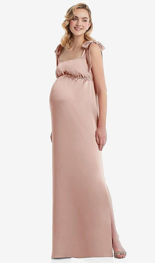 flat tie-shoulder empire waist maternity dress