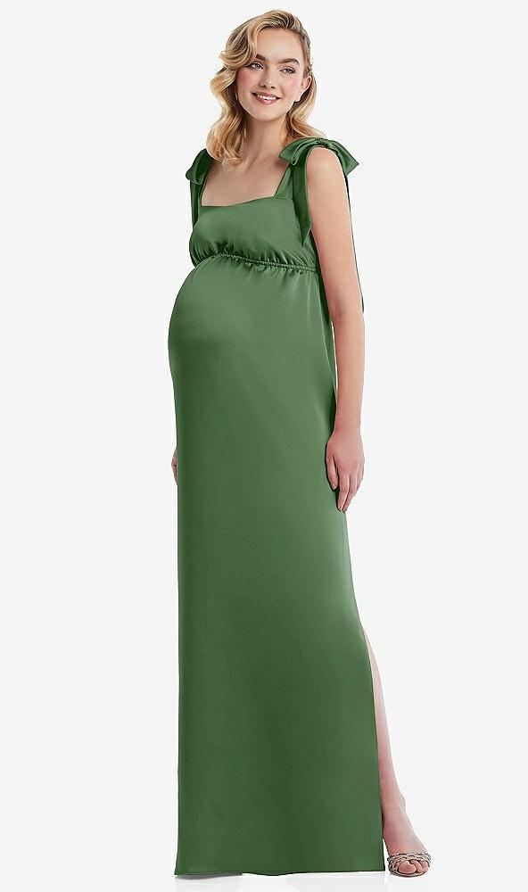 flat tie-shoulder empire waist maternity dress