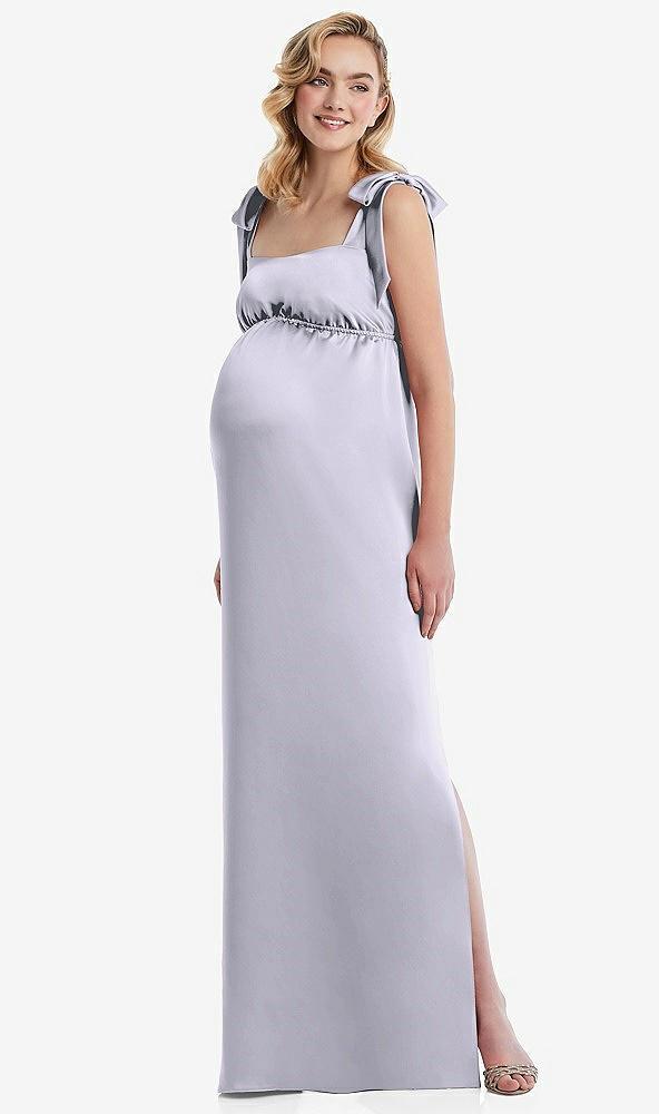 flat tie-shoulder empire waist maternity dress