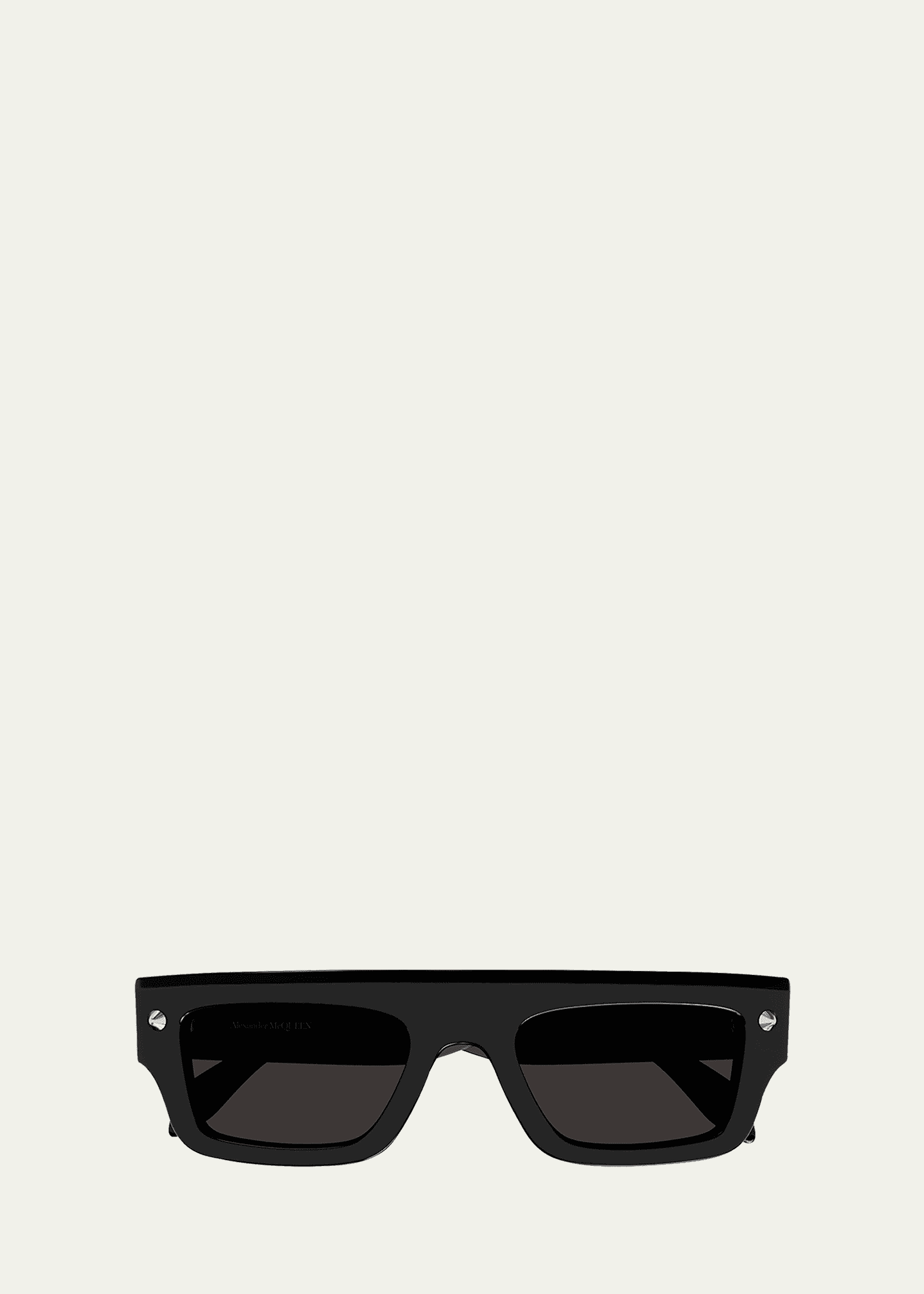 flat-top studded acetate rectangle sunglasses
