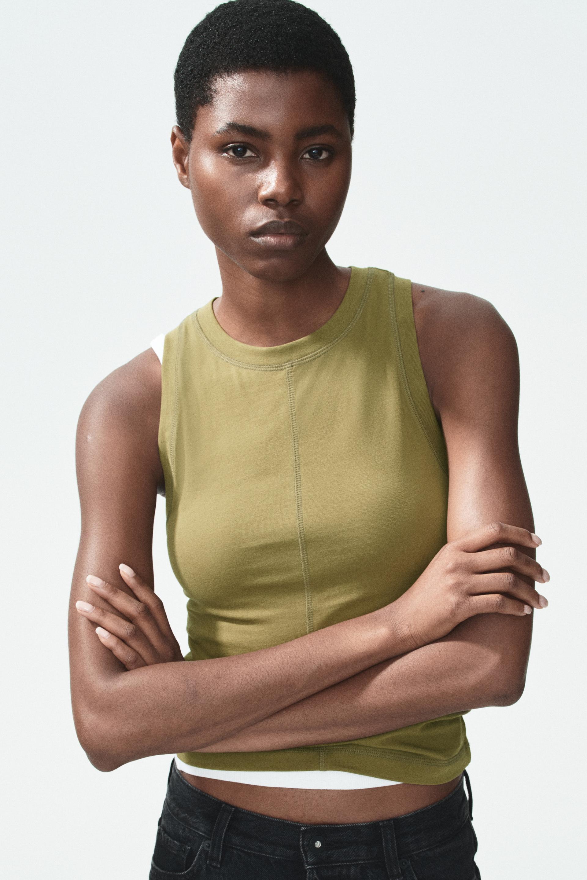 flatlock-seam tank top