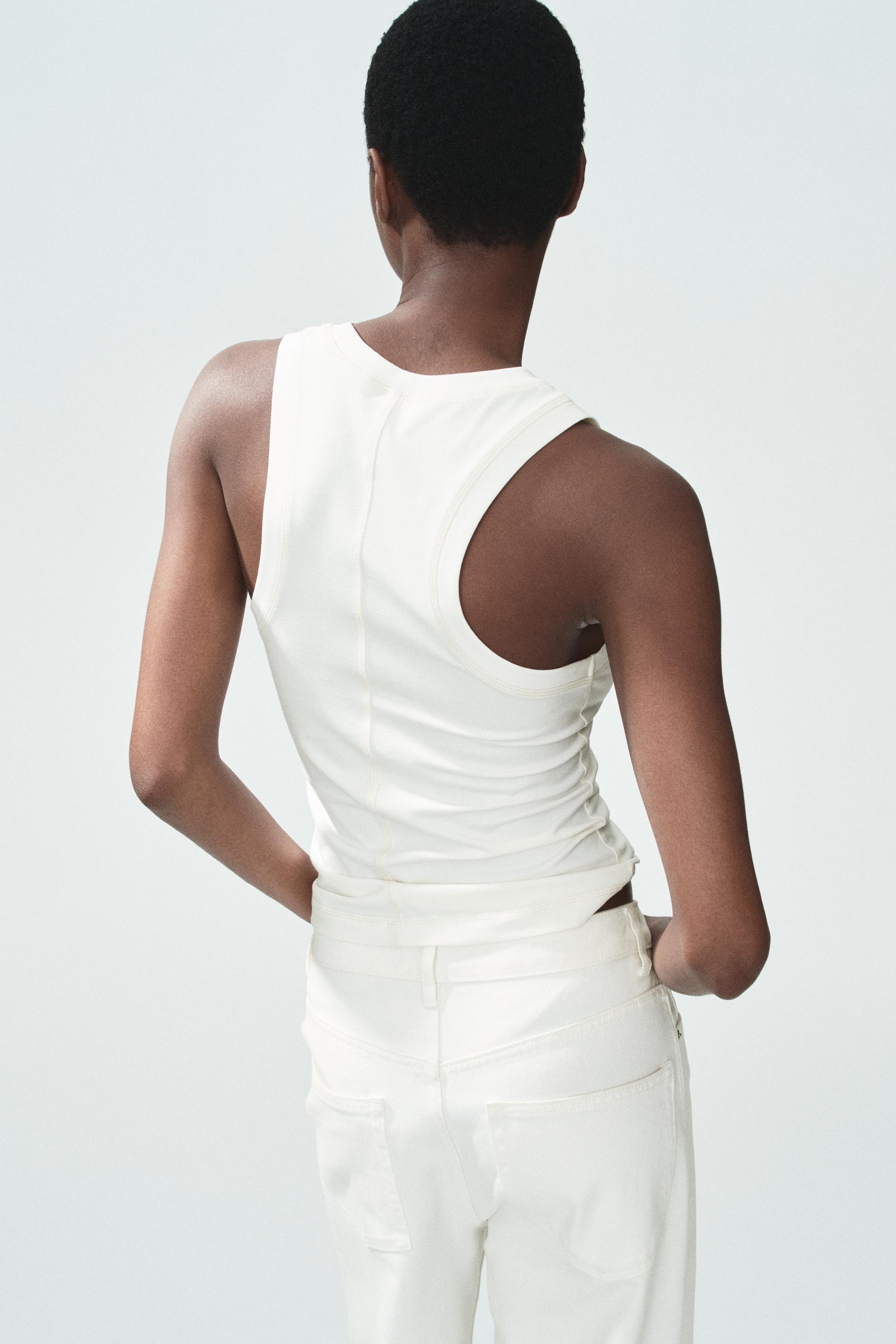 flatlock-seam tank top