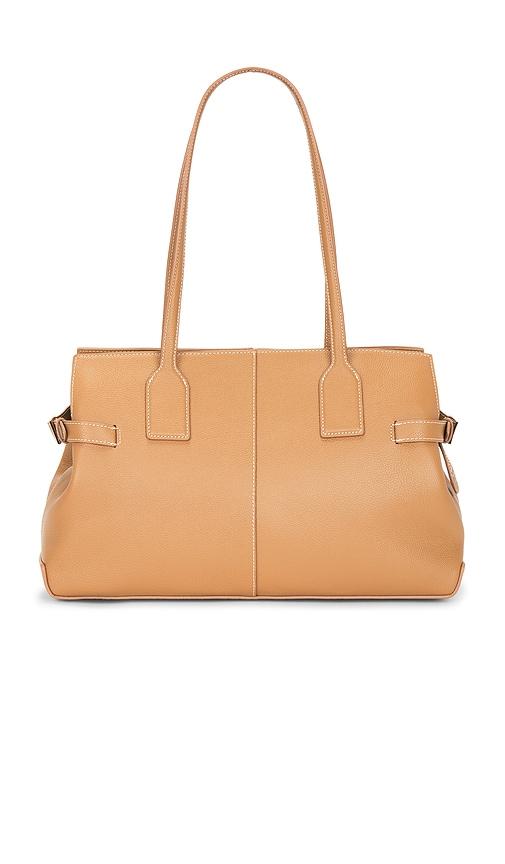 flattered lisa bowler bag in tan.