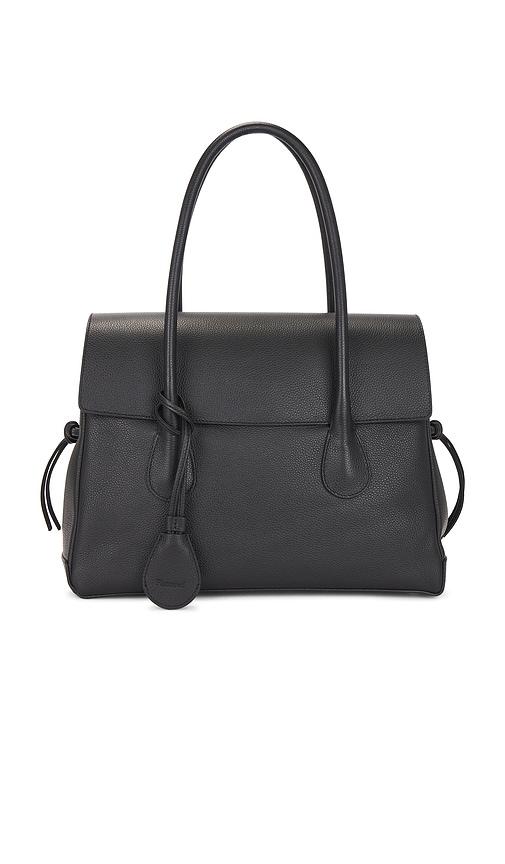 flattered lydia tote bag in black.
