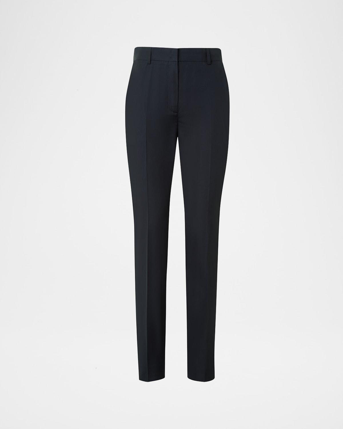 flavin cotton poplin tapered-leg ankle pants