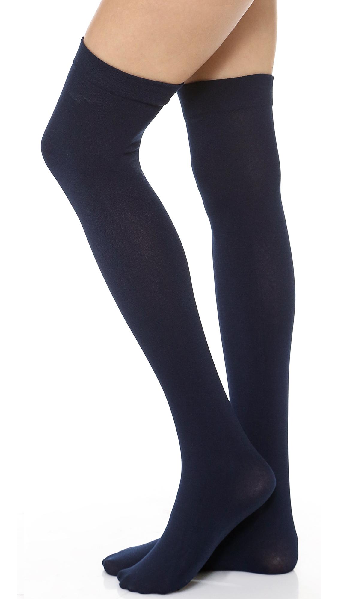 fleece lined thigh high socks