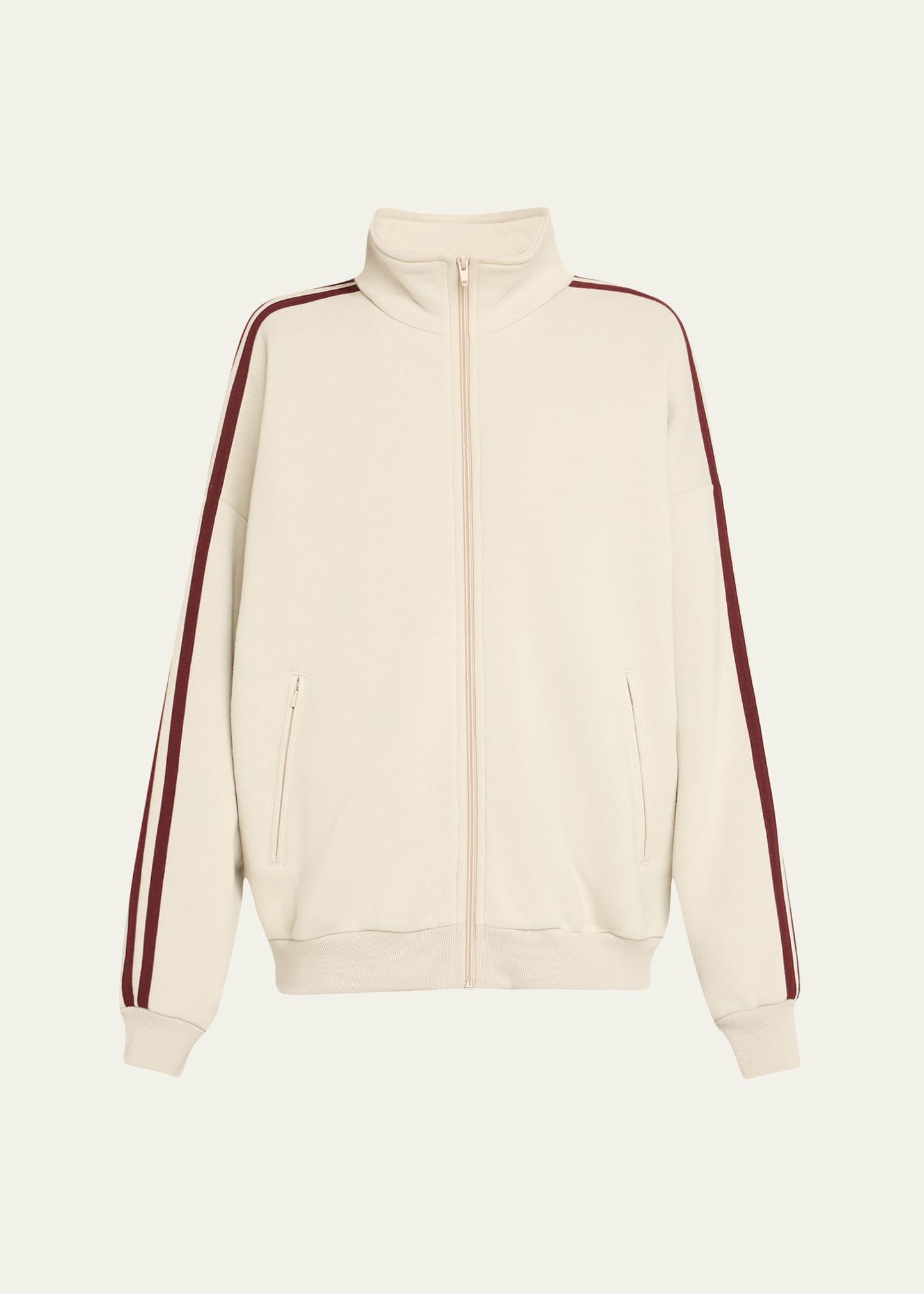 fleece zip-up track jacket