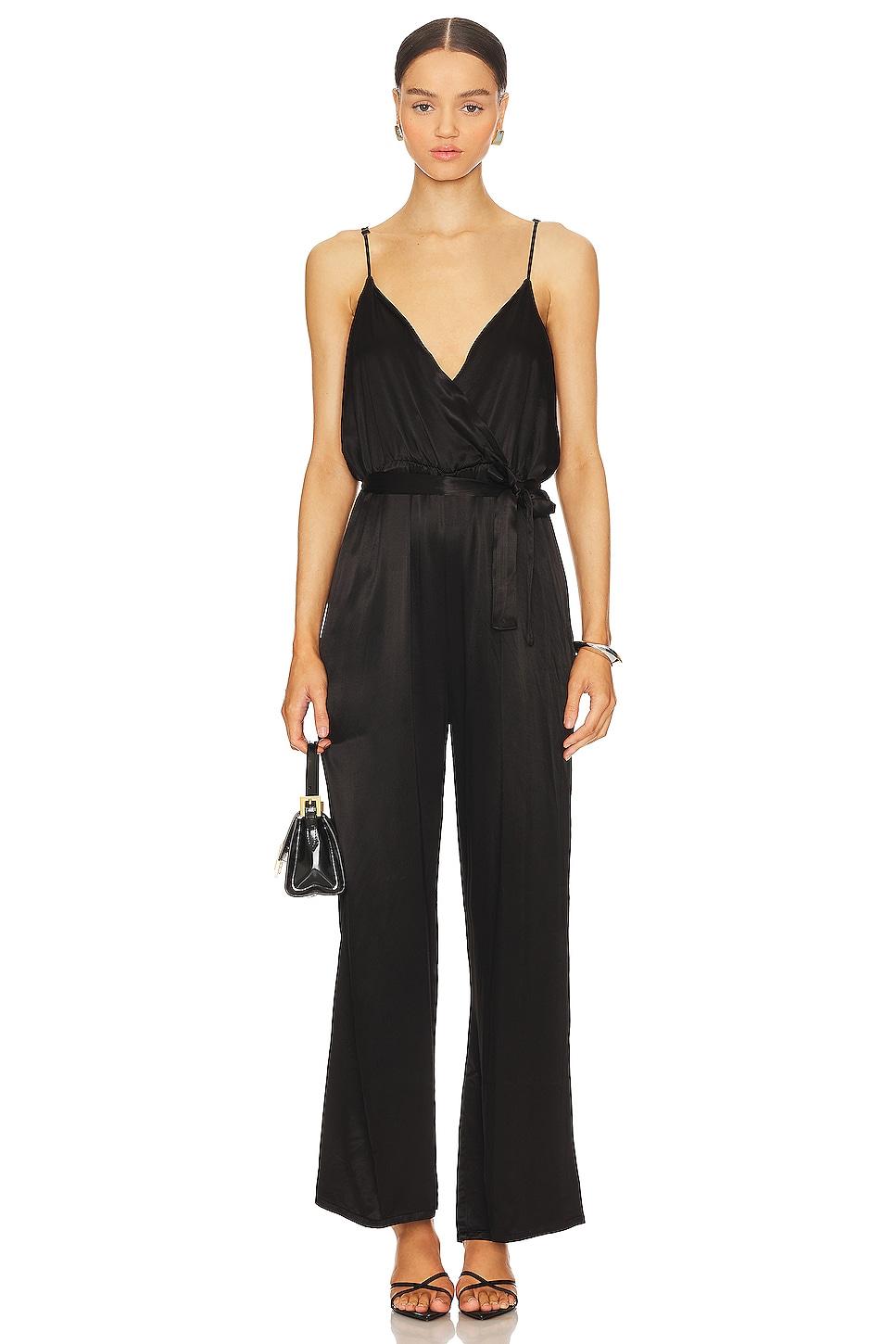 fleur belted silky jumpsuit