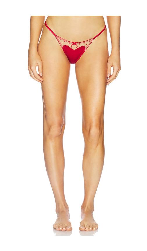 fleur du mal amour thong in red.