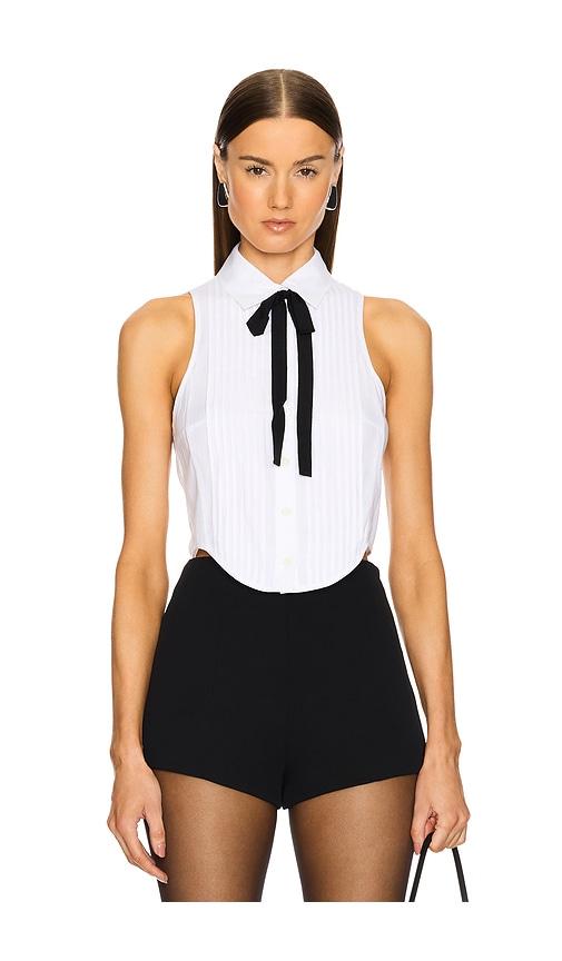 fleur du mal bib top in white.