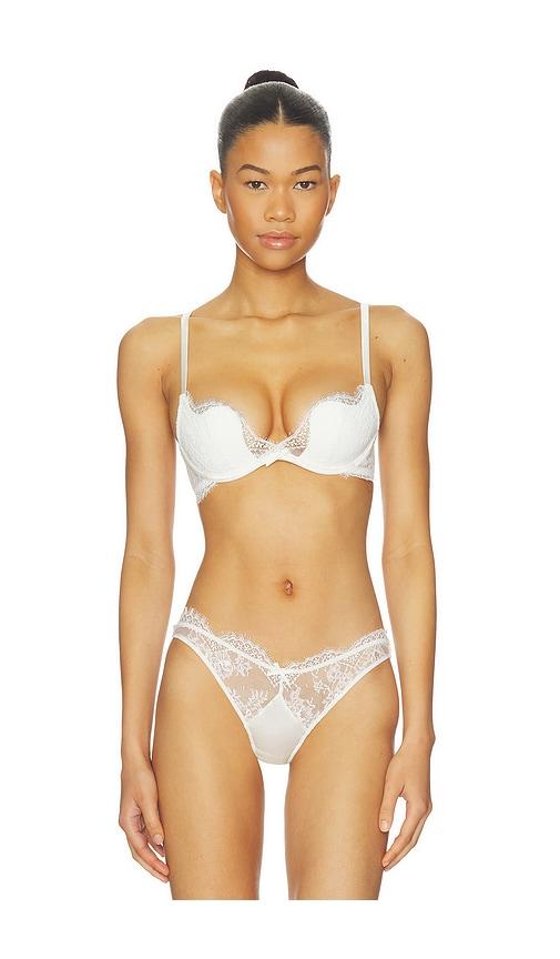 fleur du mal frankie lace seduce u- plunge bra in ivory.