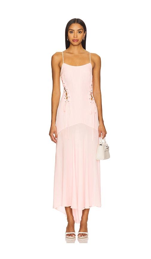 fleur du mal gia gown in blush.