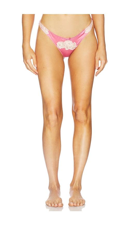 fleur du mal juliet lace thong in pink.