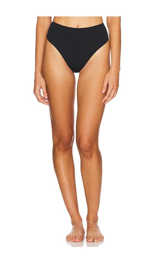 fleur du mal le stretch multi fit micro high waist brief in black.