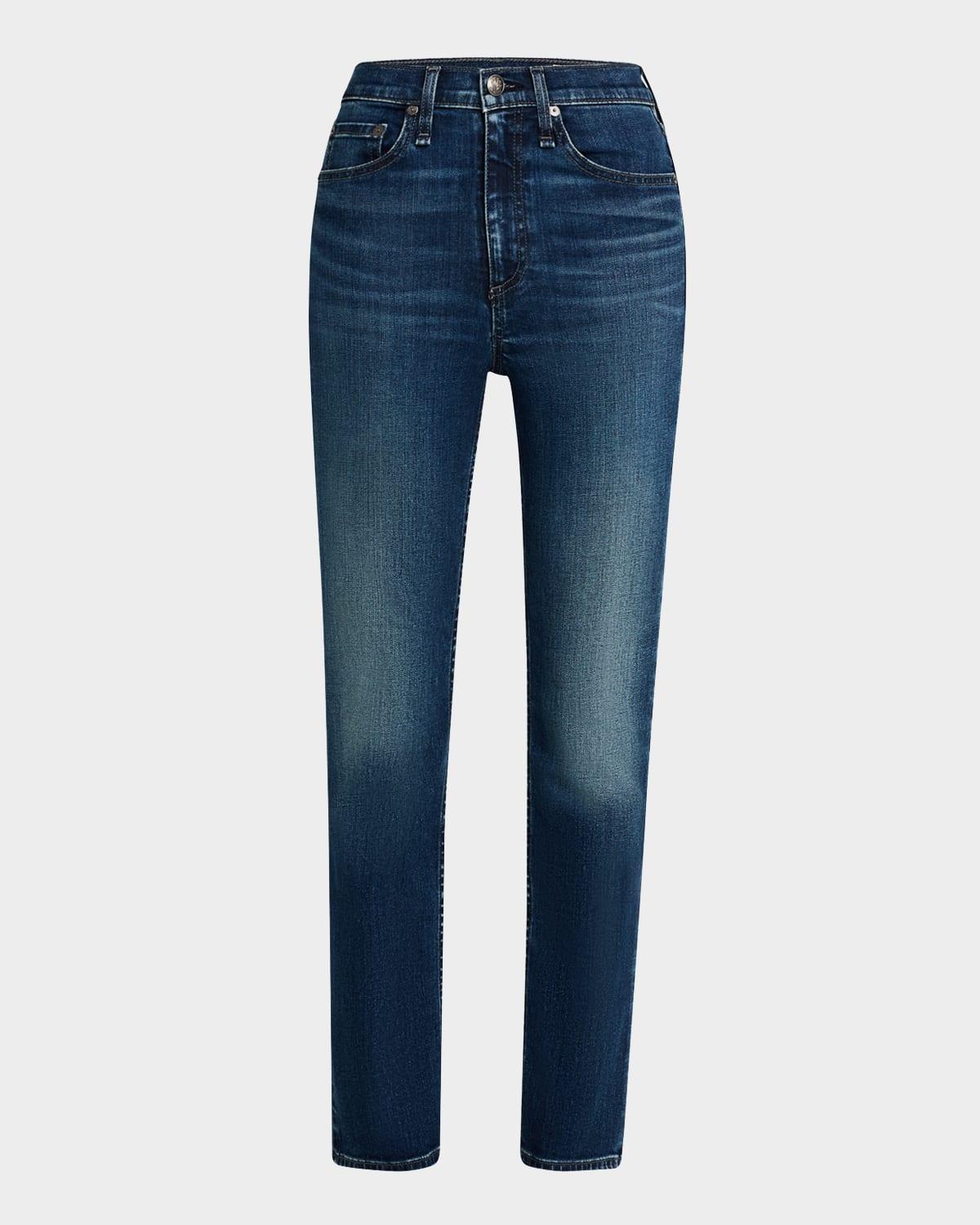 flexi wren high-rise slim straight jeans