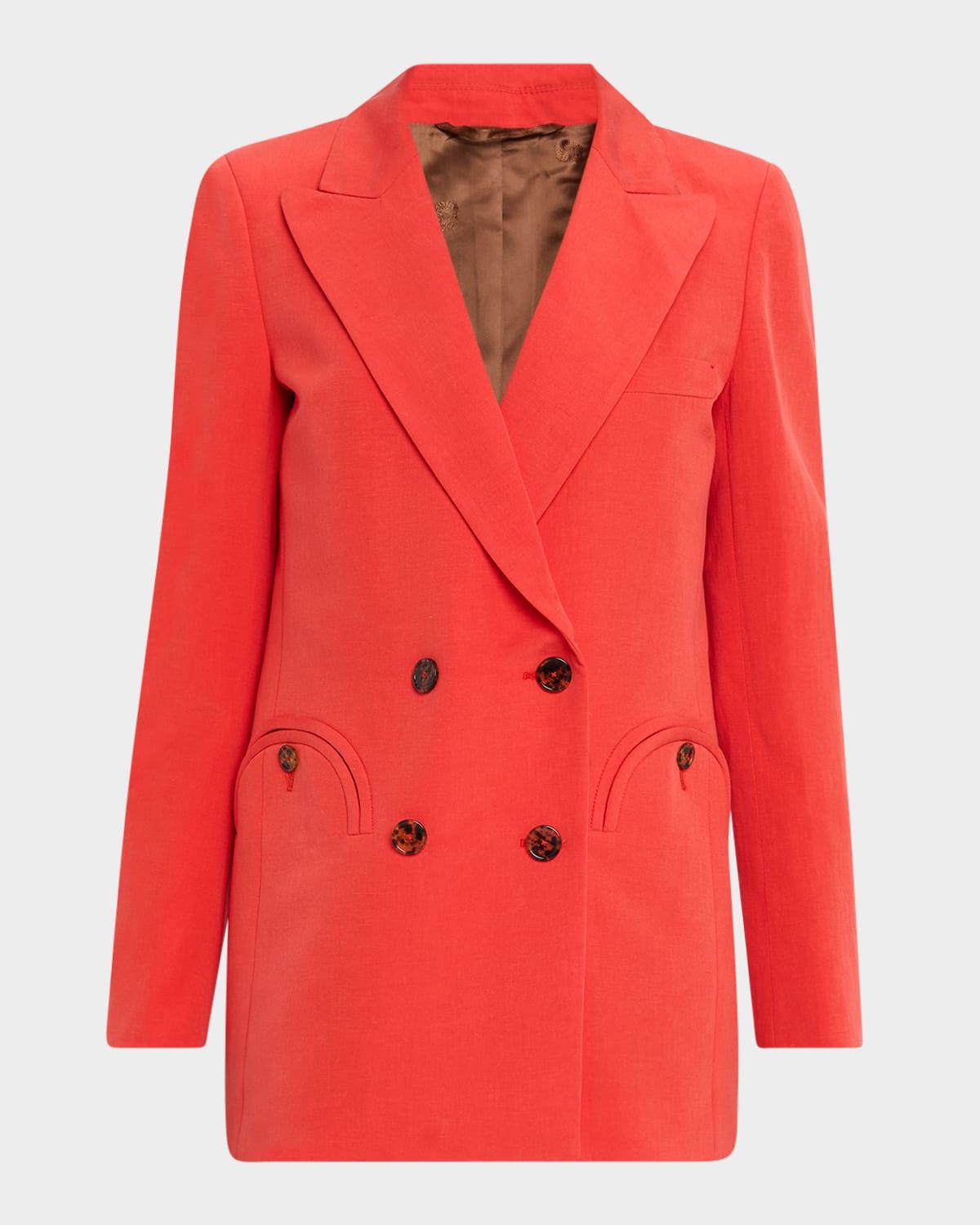 flica double-breasted everyday blazer