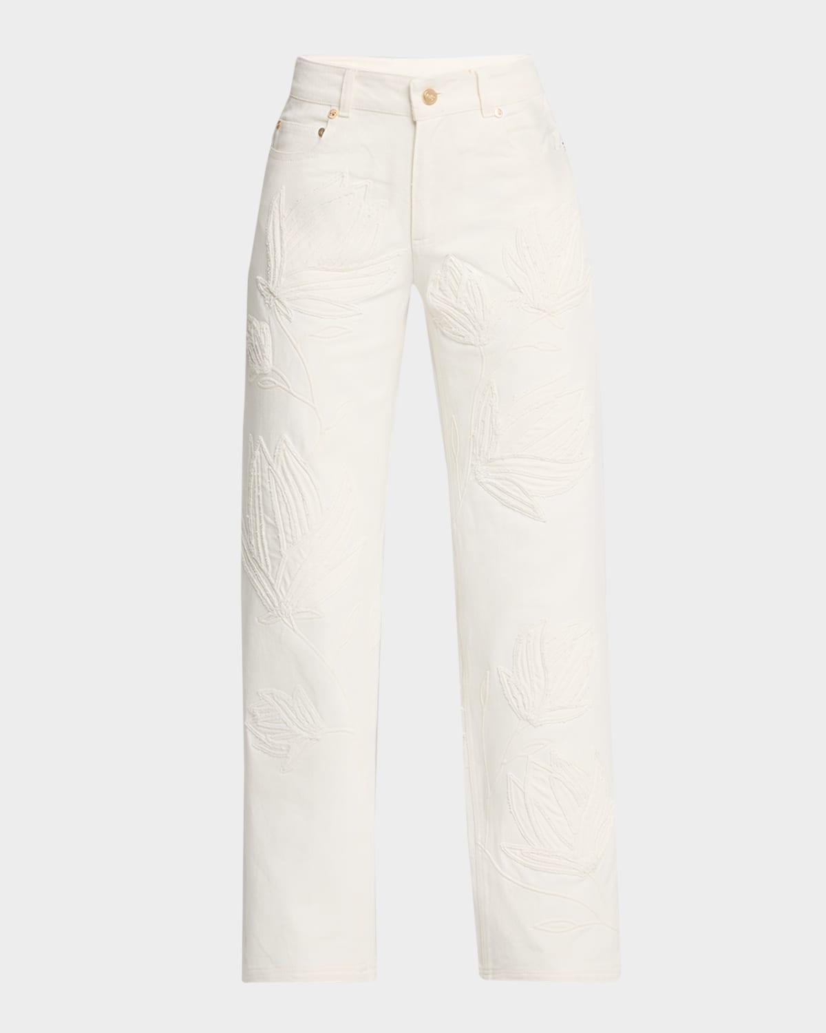 flo embroidered jeans