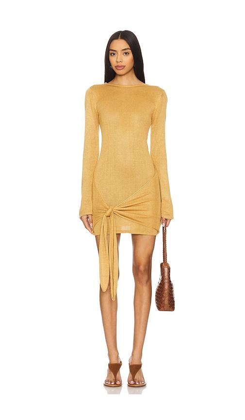 flook the label soraya dress in lemon.