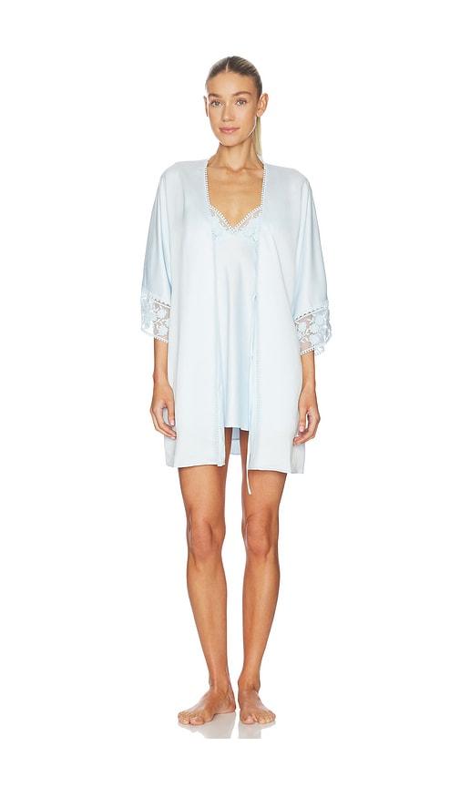 flora nikrooz kylie robe in baby blue.
