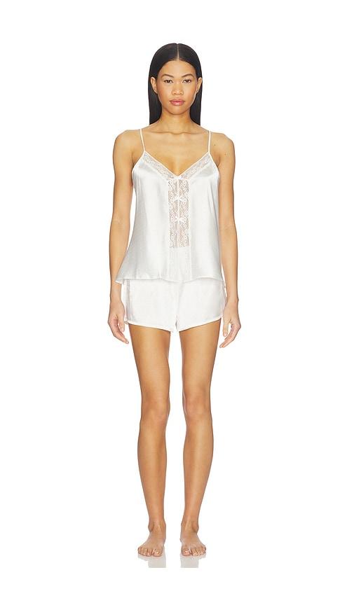 flora nikrooz tiana pajama set in ivory in ivory.