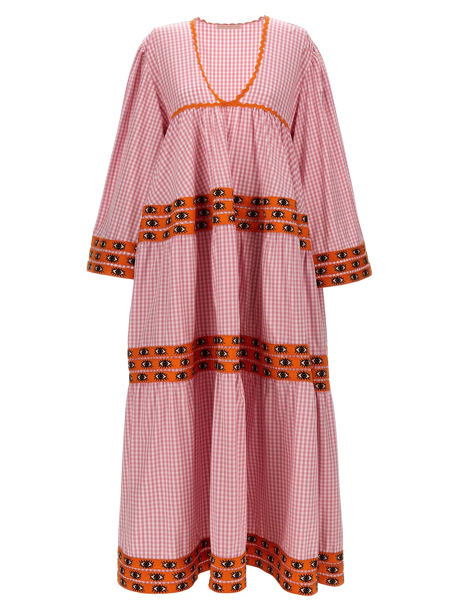 flora sardalos ydra dress multicolor cotton - women