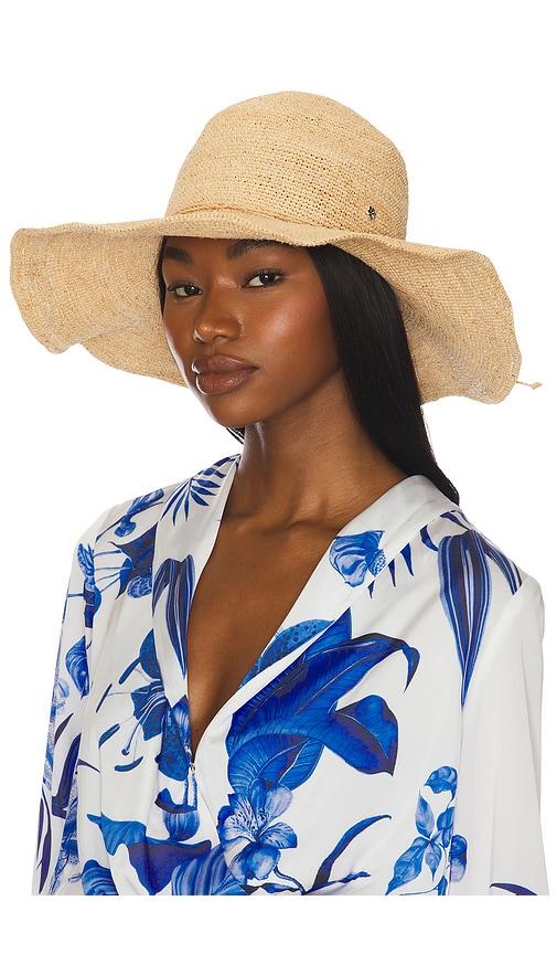 florabella brayden straw hat in neutral.