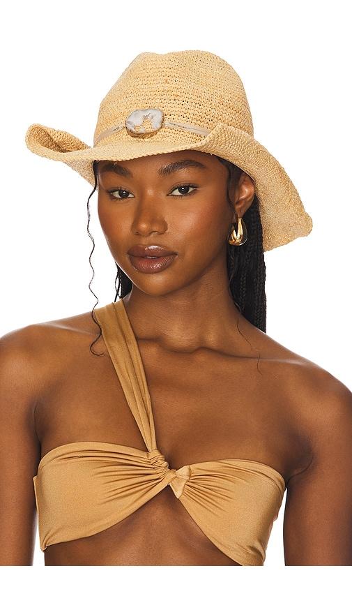 florabella kelli cowboy hat in beige.