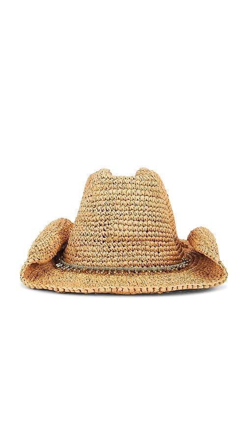 florabella kendra lux cowboy hat in neutral.