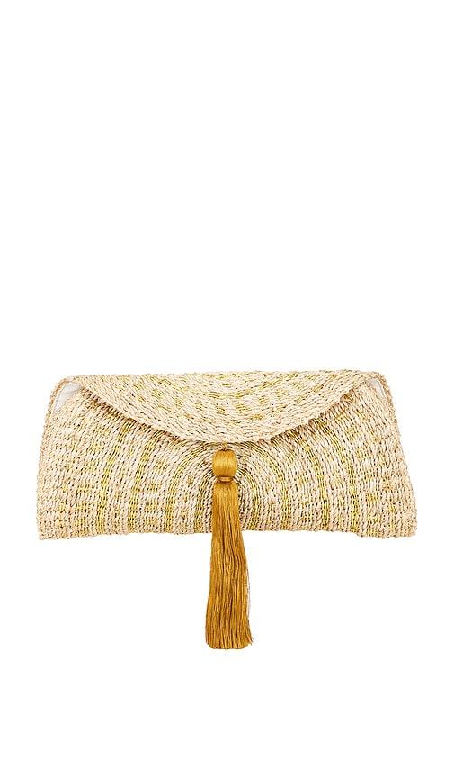 florabella navagio abaca clutch in neutral.