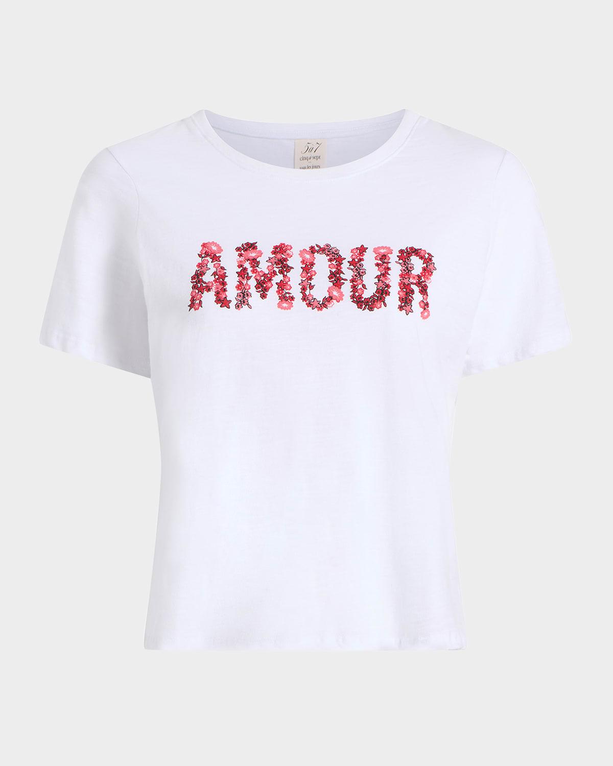 floral amour crewneck tee