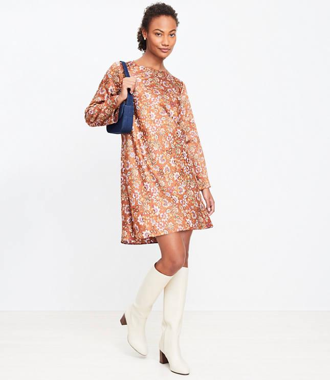 floral bias mini dress