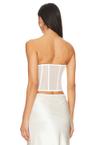 floral bow embroidery corset top