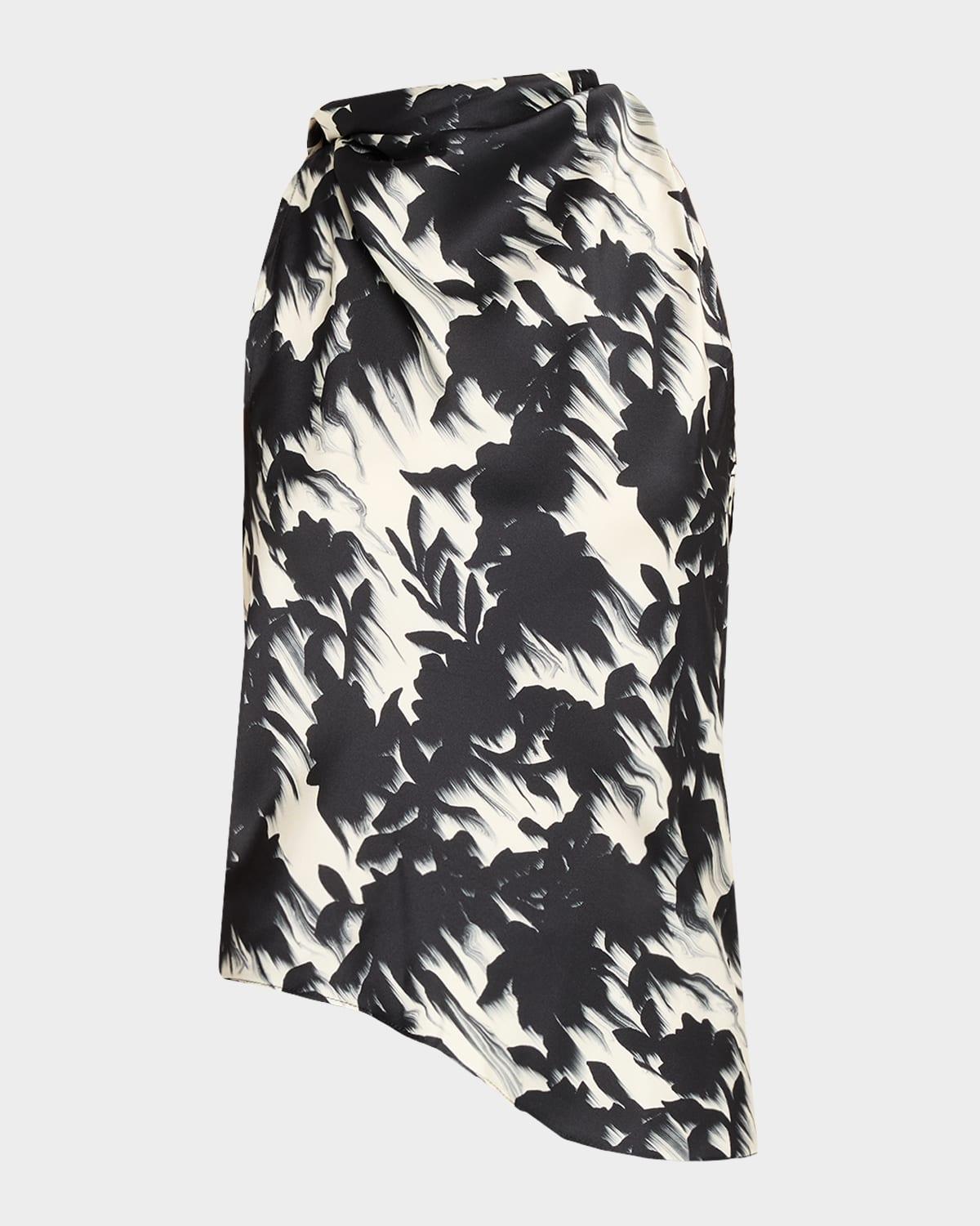 floral cowl-neck top