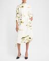 floral crepe belted shirtdress