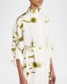 floral crepe belted shirtdress