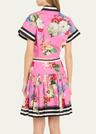 floral crop button-down shirt