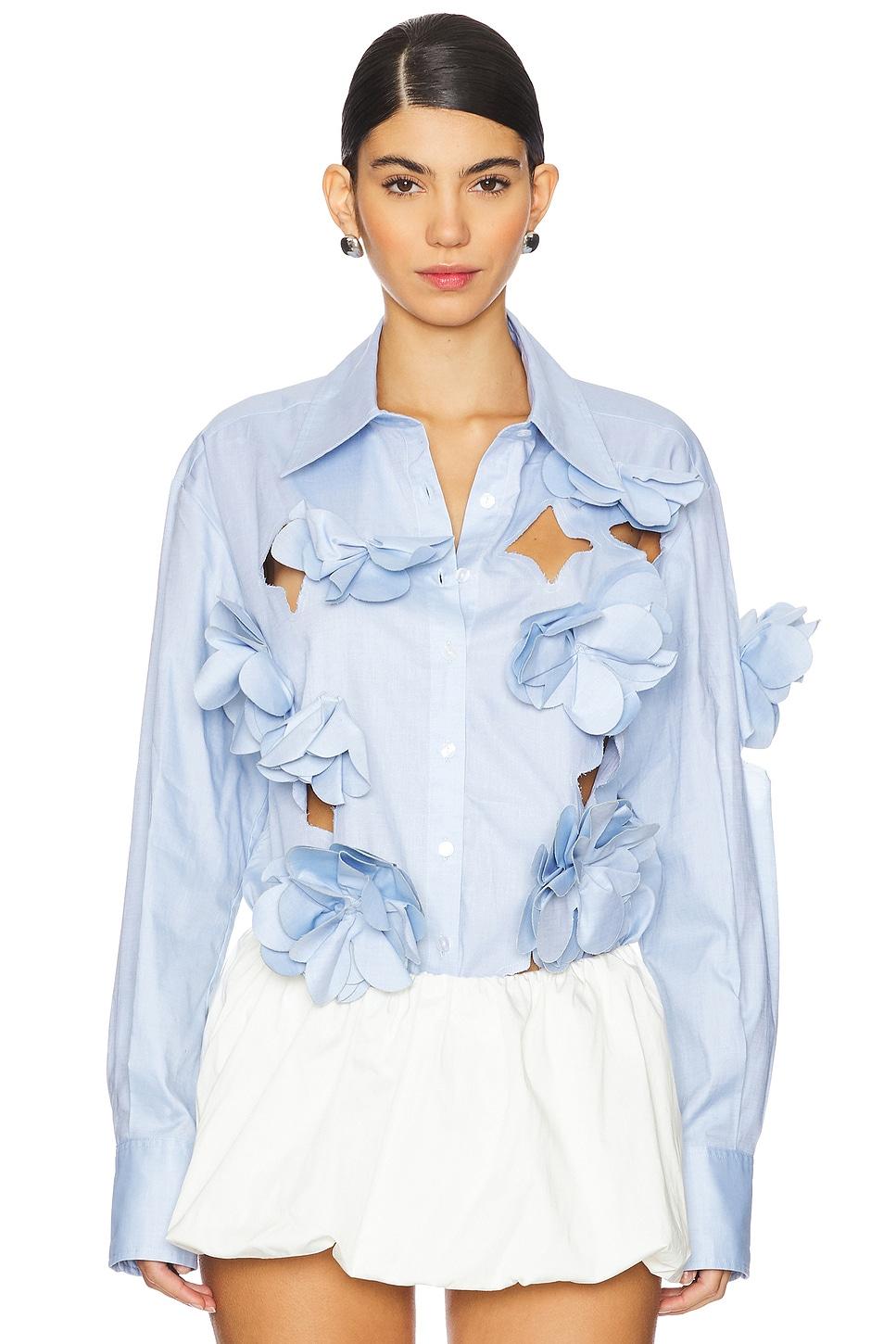 floral cutout shirt