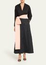 floral embossed wrap dress with bow