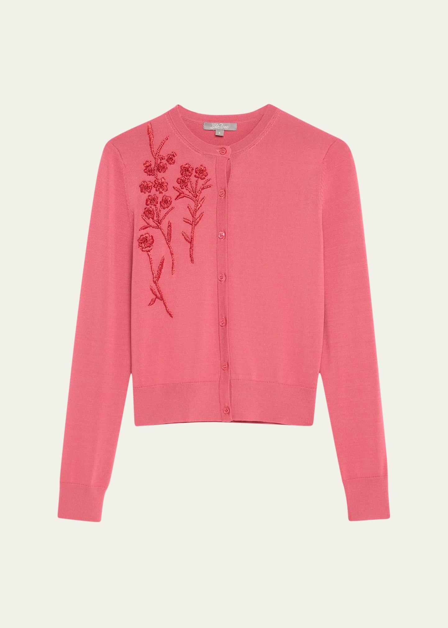 floral embroidered cardigan