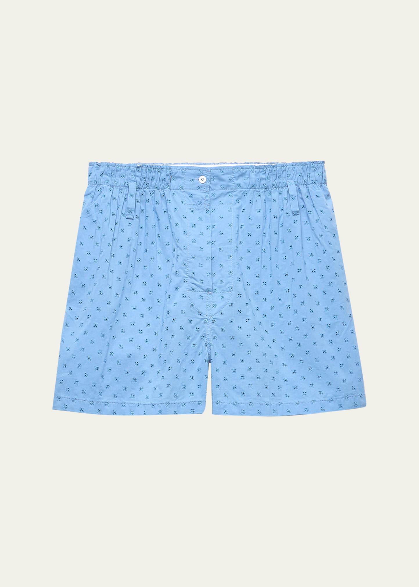 floral eyelet poplin shorts