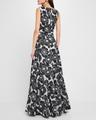 floral firecracker organdi jacquard sleeveless gown