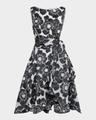 floral firecracker organdy high-low dress