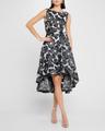 floral firecracker organdy high-low dress