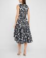 floral firecracker organdy high-low dress