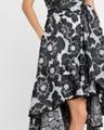 floral firecracker organdy high-low dress